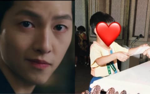 實證「天生美男」！宋仲基公開兒時照片震驚韓網...從小就擁有完美五官！
