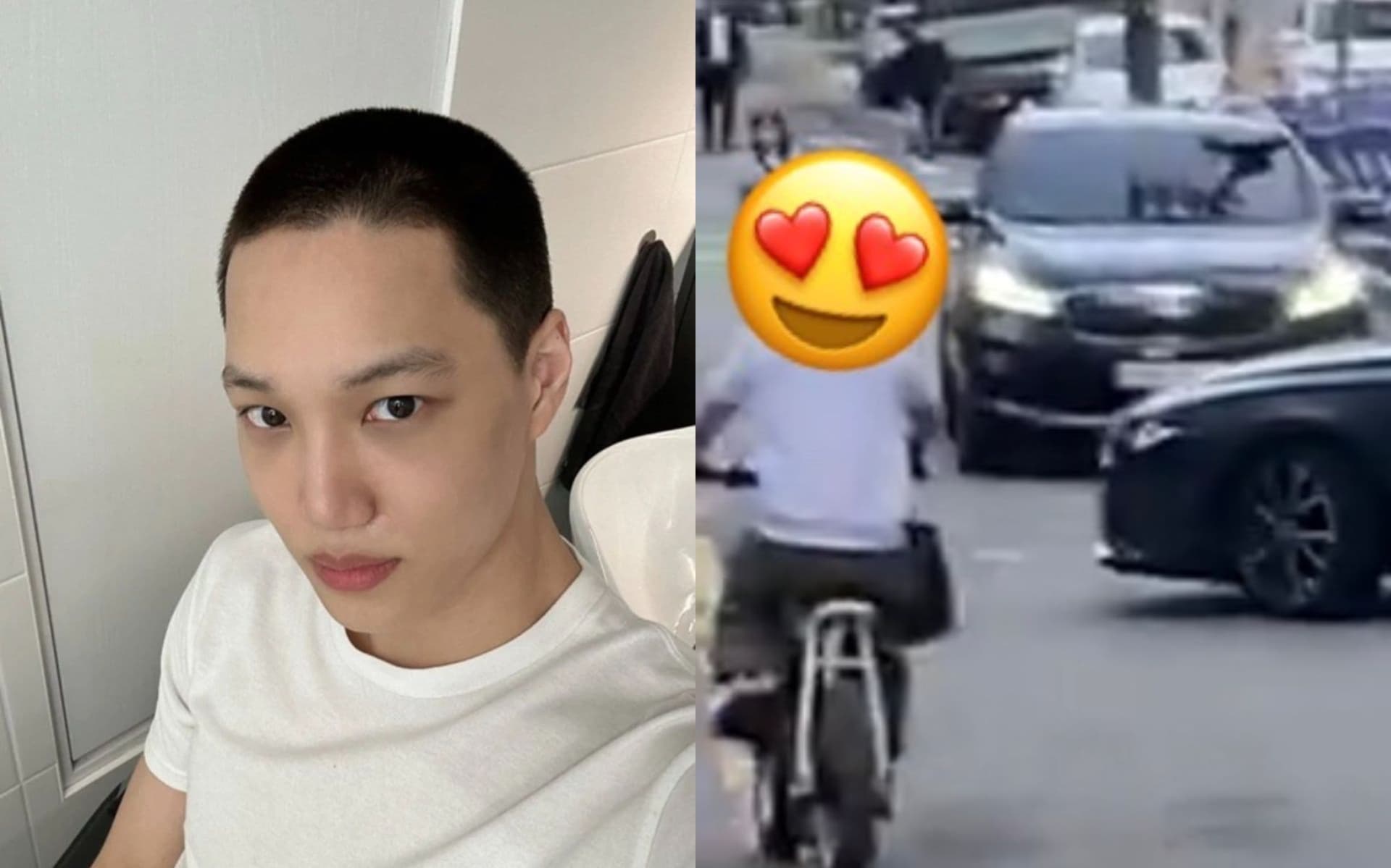 EXO KAI入伍倒數！平頭野生照曝光　快樂騎腳踏車笑翻網