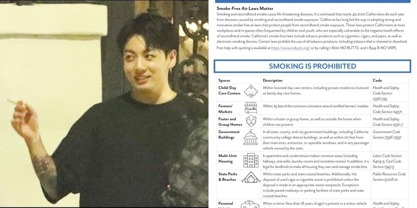 【韓娛熱議】防彈少年團柾國是否在禁菸區抽菸引爭議! 韓網拿出「真相證據」止謠言!